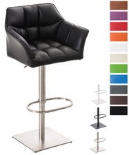 Barhocker Damaso mit Lehne Barstuhl Thekenhocker Kunstleder höhenverstellbar