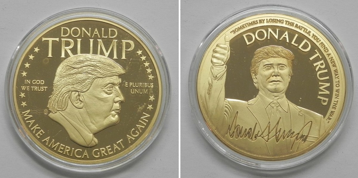 X2893 DONALD TRUMP MAKE AMERICA GREAT AGAIN COMMEMORATIVE COIN 