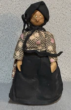 Vintage Pecan Face Primitive Folk Art Doll 6"
