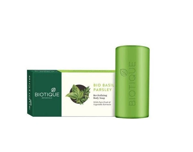 Biotique Basil And Parsley Revitalizing Body Soap, 150g  Pack of 6 AU - Image 2 of 3