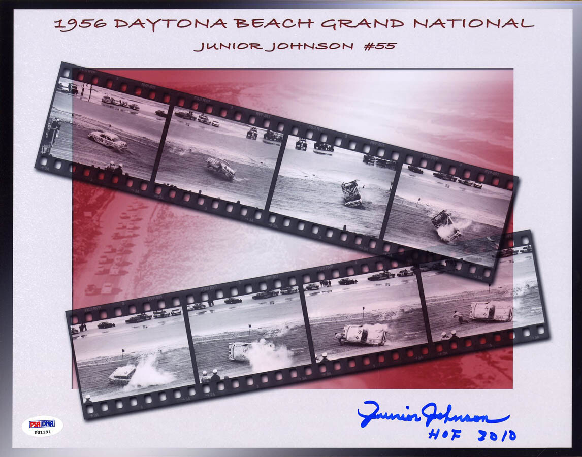 Junior Johnson Autographed Signed 11x14 Photo Daytona + HOF 2010 NASCAR PSA/DNA 