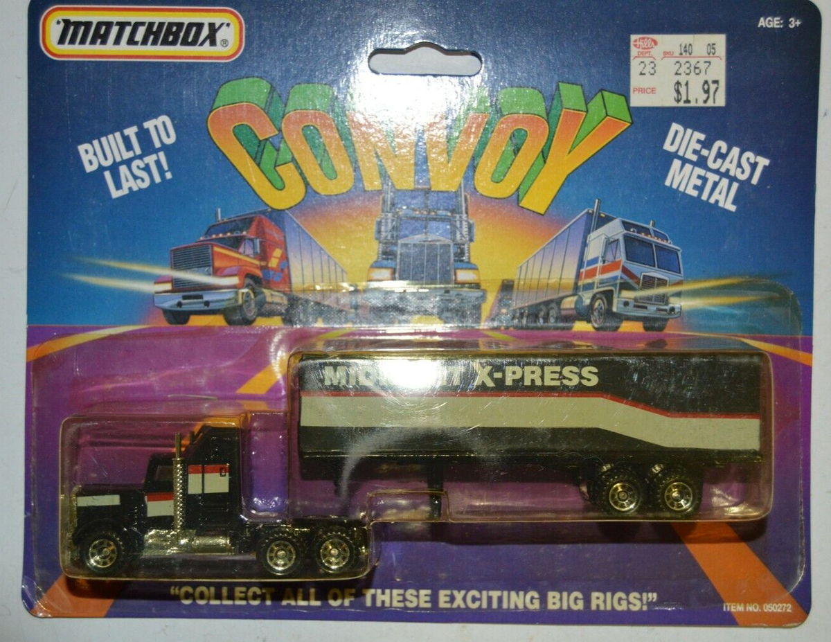 Matchbox CONVOY CY9 Black Kenworth Midnight X-Press Semi