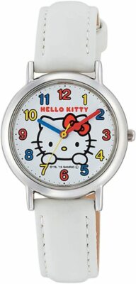 Citizen Q&Q Uhr Analog Hello Kitty Wasserdicht Ledergürtel HK15-001