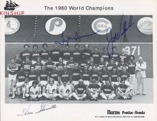 Tug McGraw John Vukovich signed Photo JSA Phillies 1980 World Series Auto B568