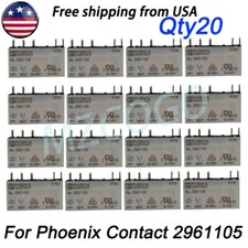 20PCS For Phoenix 2961105 Contact Single Miniature Power Relay 250VAC 5Pin 24VDC