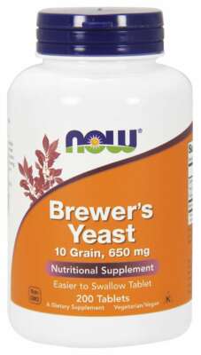 NOW Foods Brewer's Yeast 650 mg 200 Tabs 06/2028EXP