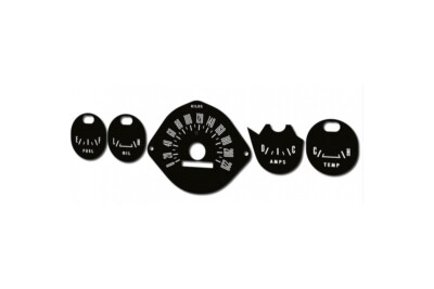 1964-1973 Ford Mustang Replacement BLACK Dial Conversion Kit MPH to KMH Speedometer Sp