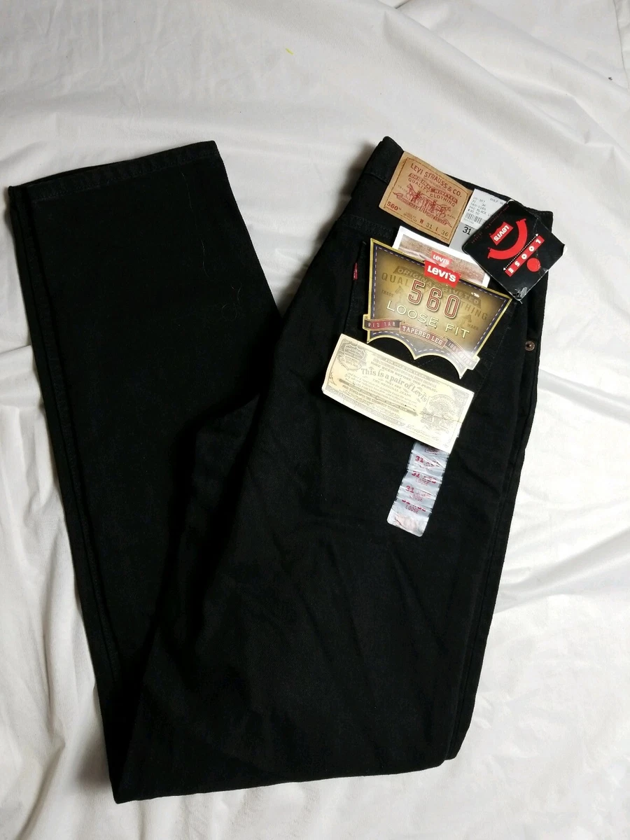 Vintage 90s LEVIS 560 Black Denim JEANS Size 28 x 32 Made in USA