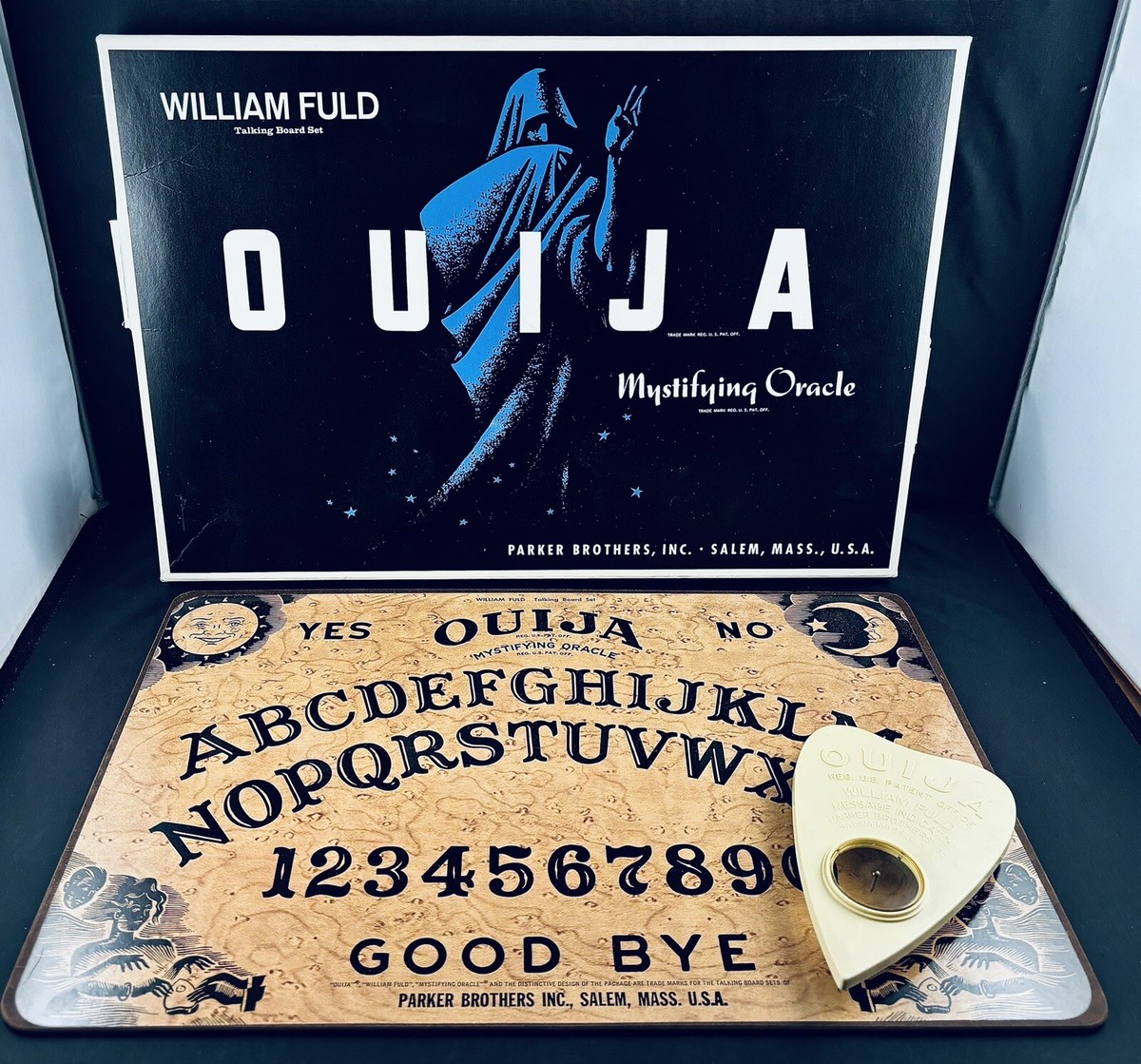 VTG 60's TALKING OUIJA BOARD GAME MYSTIFYING ORACLE PARKER BROS