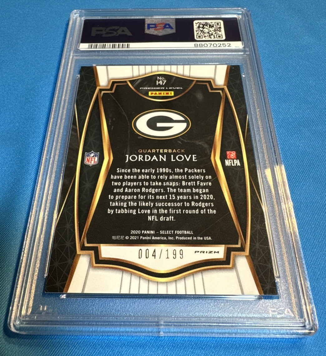 💎 2020 Jordan Love Select Tri Color PSA 10 147 Premier