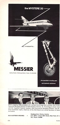 Dassault-Breguet Mystère 20 Falcon Jet CF700 Turbofans 1967 Vtg Mag Print Ad