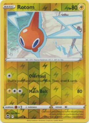 ROTOM 054/195 SILVER TEMPEST POKEMON (REVERSE RARE, NM)
