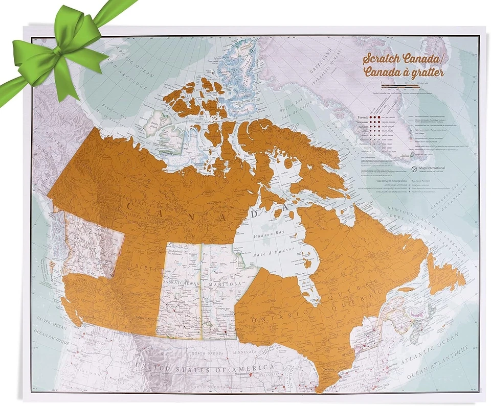 Detailed Scratch Off Canada Map - 22 x 17 Inches - Discover Your Travel Journeys - Image 3 of 4