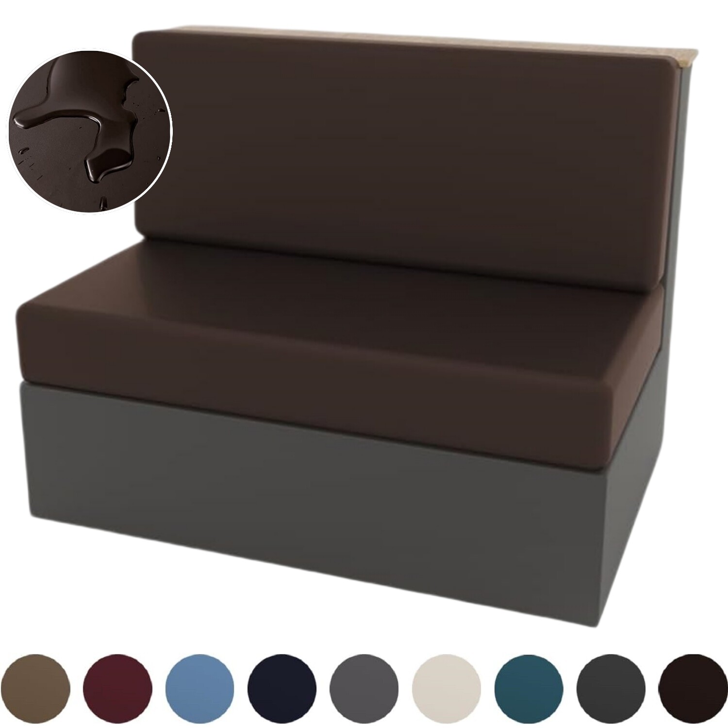 Fundas de cojín elásticas de cuero PU impermeables para asiento de cámper