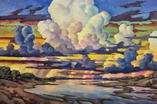 New Art PRINT Canvas Studio Giclee Impressionism Signed Colorist Hawkins R36B