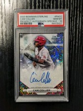 2023 Bowman Sterling Cam Collier Prospect Auto Speckle  */99 PSA 10