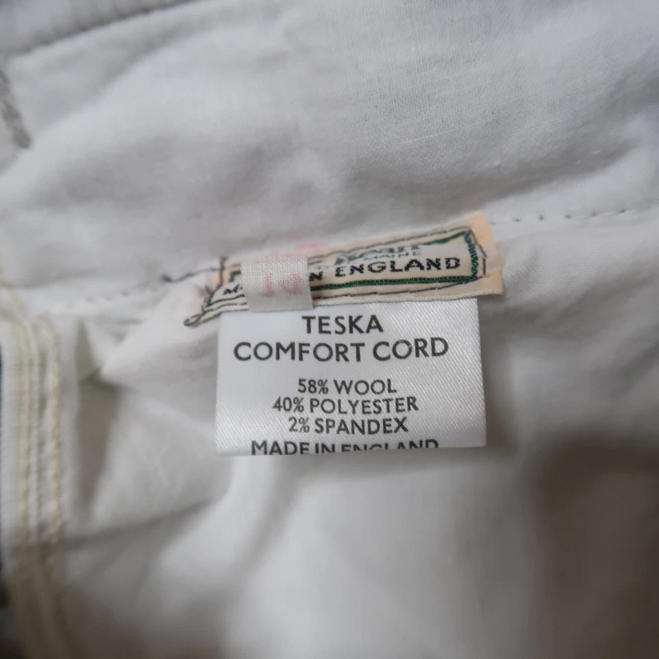 Vintage L.L. Bean Gray Teska Comfort Corduroy Pants Made in England size 14 - Image 4 of 4