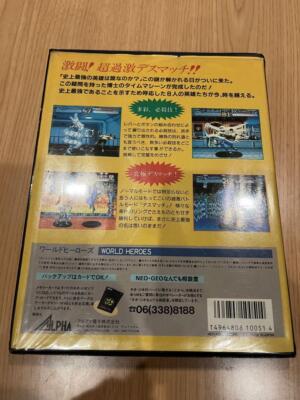 World Heroes NeoGeo AES SNK Boxed Manual Working Tested 1992 retro