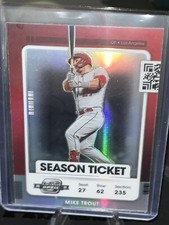 2021 Panini Contenders #56 Mike Trout Season Ticket Optic Silver Prizm