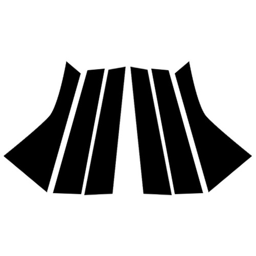 6pcs Gloss Black For Genesis GV80 2020-2024 Pillar Posts Door Window Cover Decal - Picture 4 of 15