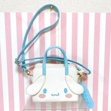 Sanrio Cinnamoroll Cinnamon Shoulder Bag Face Square White Blue RARE Japan