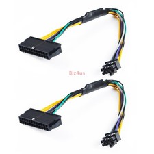 2x 24pin to 8pin ATX Power Supply Adapter Cable for DELL Optiplex 3020 7020 9020