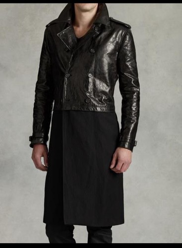 John Varvatos, $2998 John Varvatos Collection Leather Trench Coat EU 50 USA 40 Vintage Archive