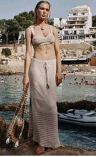 SPELL & THE GYPSY COLLECTIVE Salina Crochet Midi Skirt Natural Size S BNWT SP8