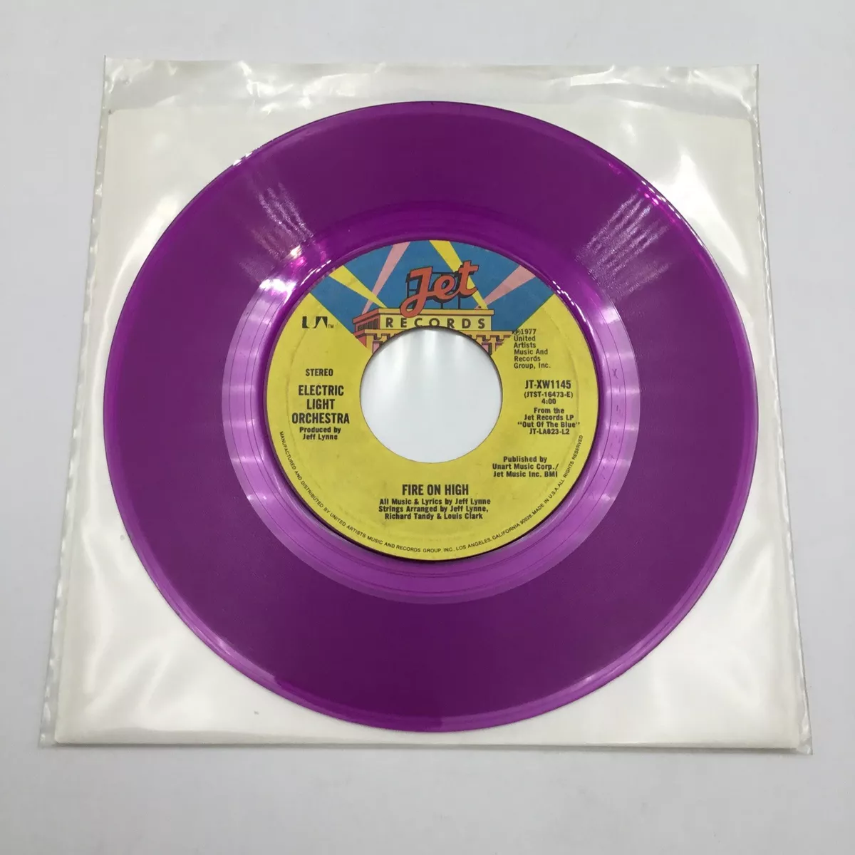 ELO Electric Light Orchestra - Sweet Talkin Woman + Fire on High - 7 45  RPM!