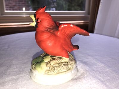 Vintage Lefton Red Cardinal Bird Figurine Statue KW1637 | eBay