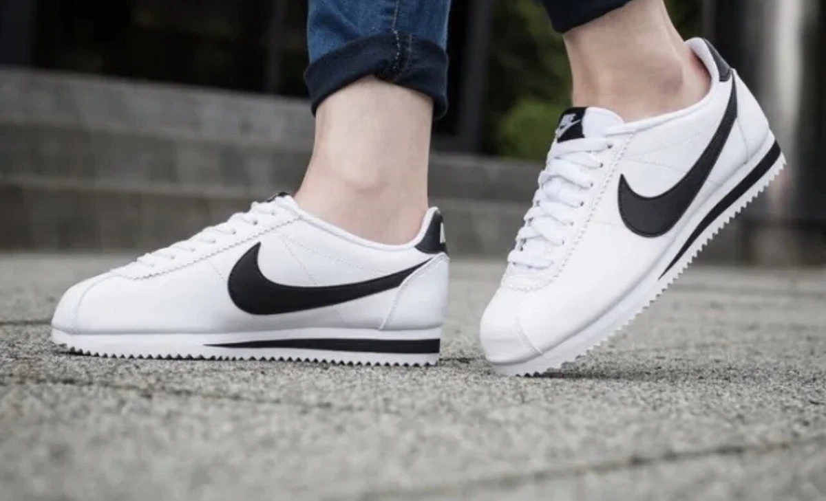 Women&#039;s Nike Classic Cortez Leather White sz 9.5 807471-101 Half Box B Grade eBay