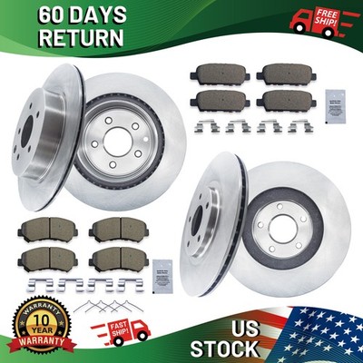 Front & Rear Disc Brake Rotors Brake Pads Kit for Nissan Maxima Altima 2009-2016