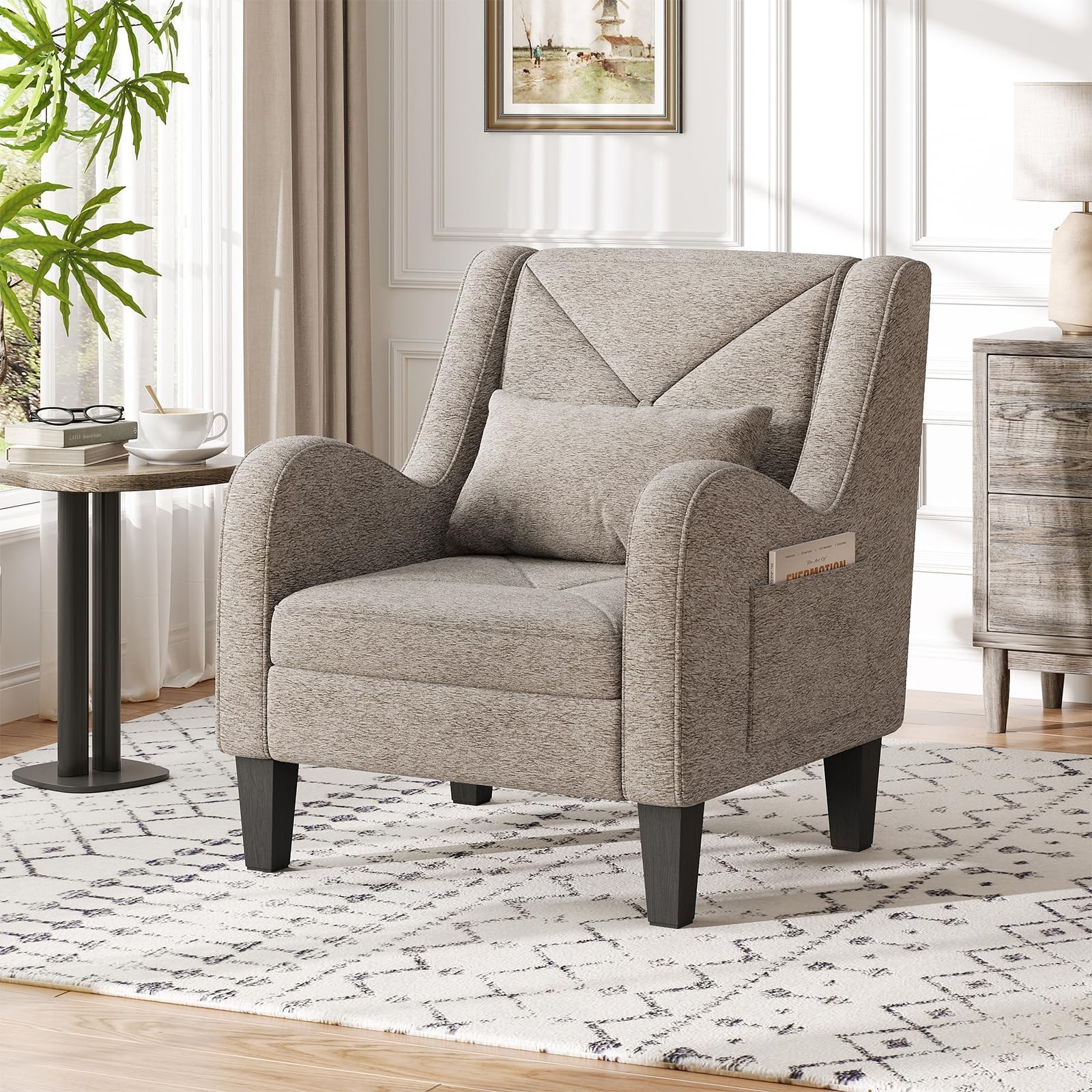 For Living Room Bedroom Chair Comfy Reading Chair