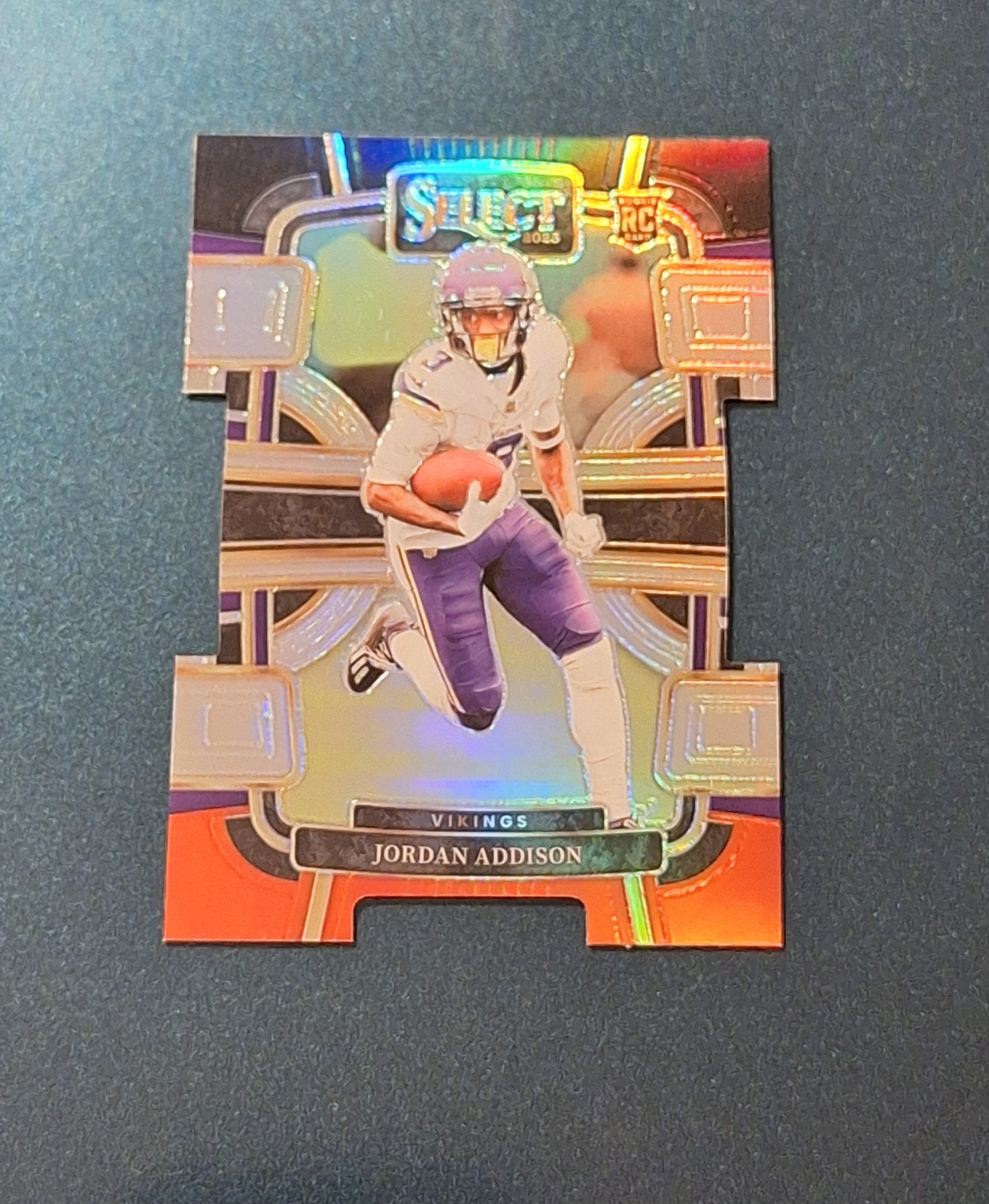 Jordan Addison 2023 Select BLACK & RED PRIZM DIE-CUT Rookie Card #66 RC Vikings