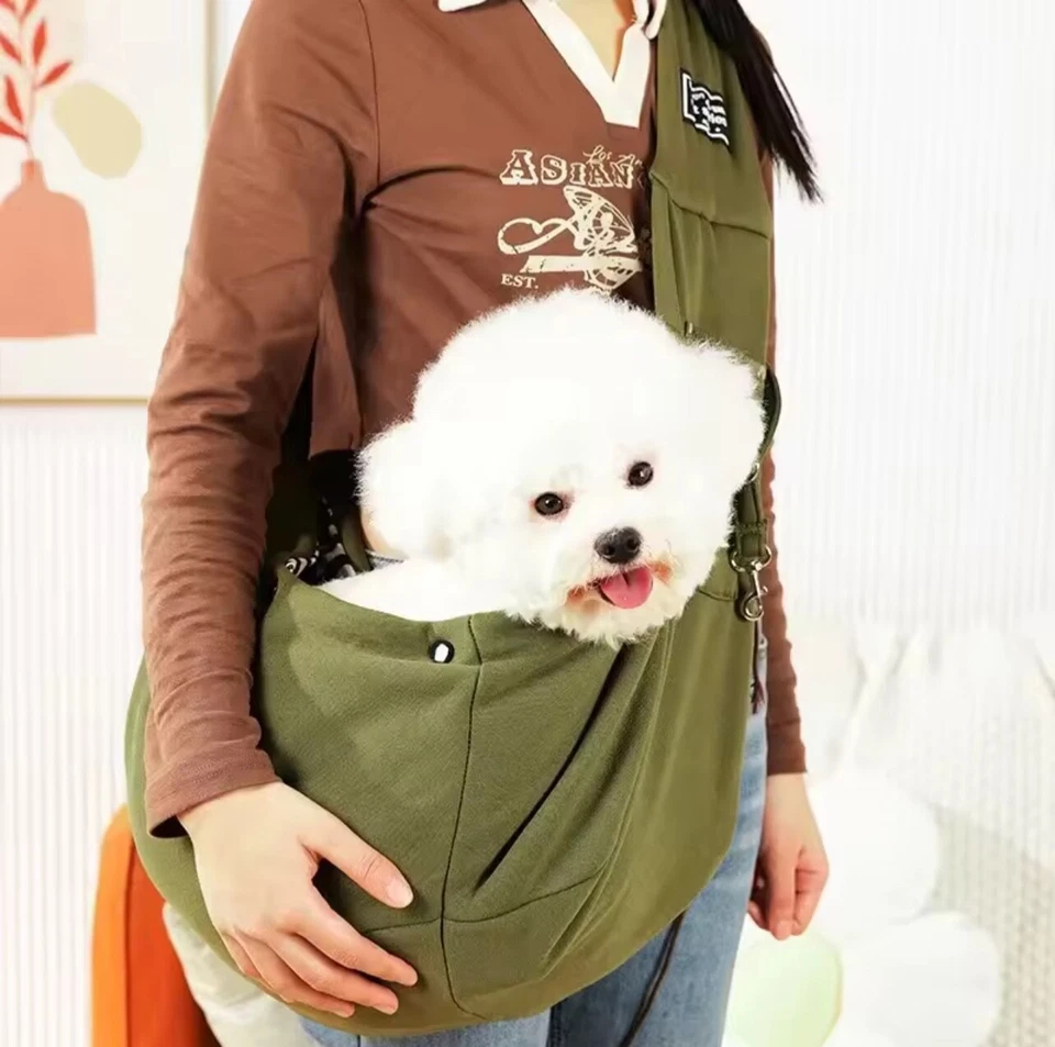 Pet Carrier Out Bag Dog Cat Puppy Single Shoulder Sling Travel Bag Tote S M L - Image 4 of 4