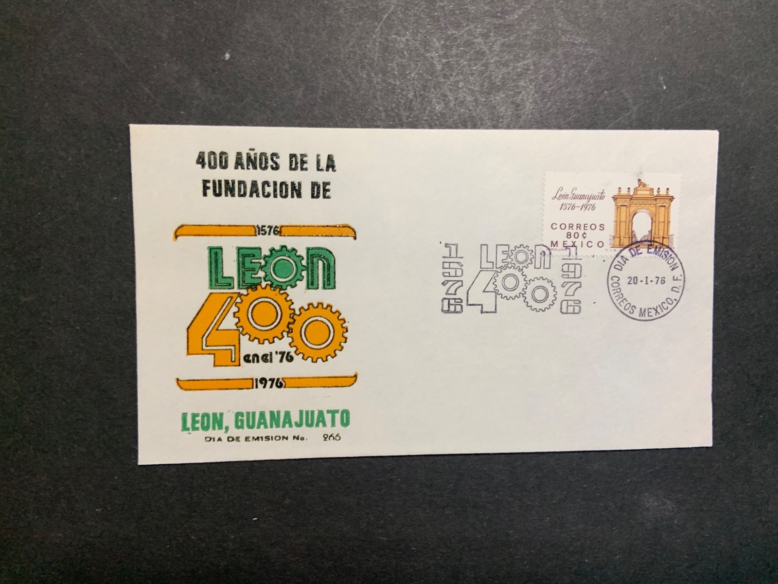 Mexico 1976 FDC 1st day cover 400th Anniversary of the City of Leon