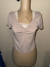 Women’s Pink Rose Crop Top Size Small
