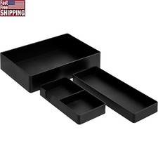 Plastic Desktop Organizer Tray Set Storage Drawer Shelf Accessory Holder New