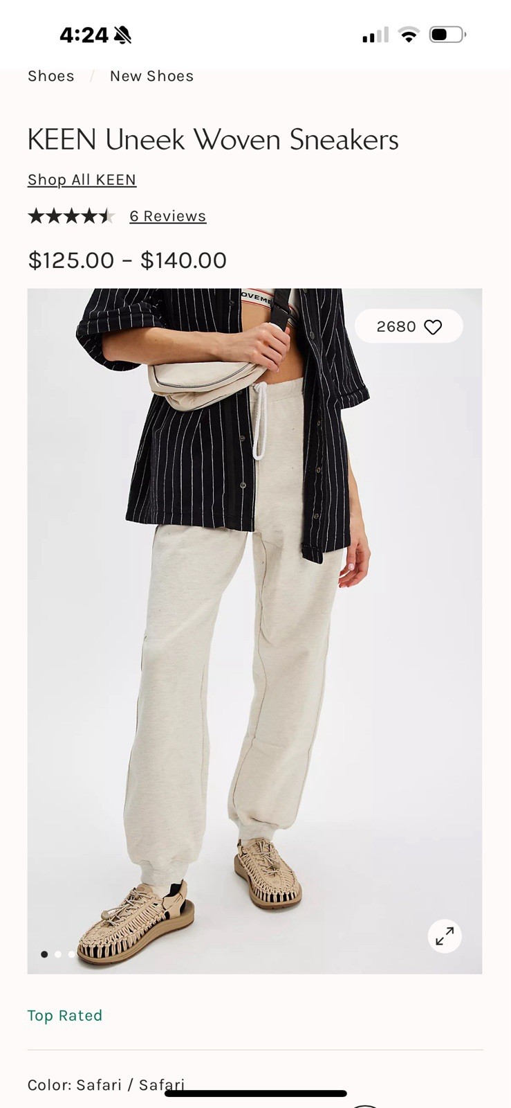 KEEN UNEEK sandali donna Paracord tessuto elastico beige 1026341 US 8 38 5 $130 *