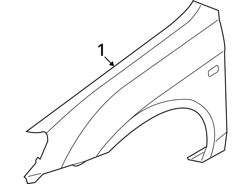 Guardabarros de conductor Kia Spectra 2004-2009 KBF9W Foto 4 de 4