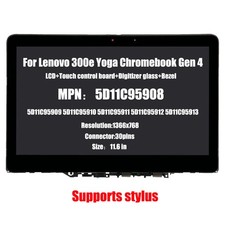New 5D11C95908 Lcd Touch Screen w/ Bezel For Lenovo 300E Yoga Chromebook Gen 4