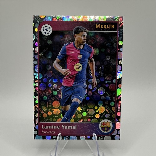 Topps 2024-25 Merlin UEFA Club Competitions Lamine Yamal Barcelona #19 Refractor