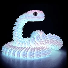 24in 3D Printed Snake Toys, Flexible 3D Printed Animal, Fidget ADHD Snake Toy...