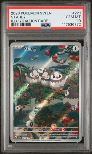 Starly Illustration Rare PSA 10 2023 Pokemon Svi En-Scarlet & Violet #221