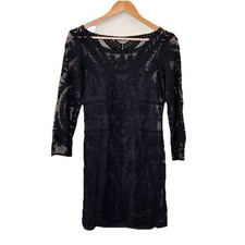 Express Lace Embroidered Dress Womens S Dark Romance Fairy Formal Ethereal