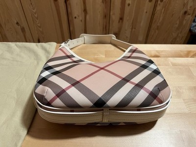 Burberry Schultertasche Nova Check rosa/beige weiße Profile