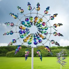 Windspiel Garten Metall Windrad Kinetische Gartendeko Windfänger Outdoor