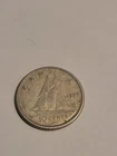 Canada 1957 -  10 Cent Dime Canadian Coin - 80% Silver - ASW 0.06 Oz
