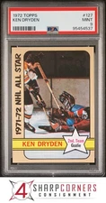 1972 TOPPS #127 KEN DRYDEN CANADIENS HOF PSA 9