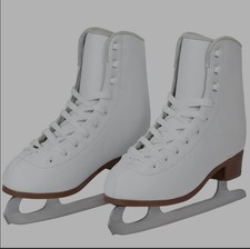 AhmyLion Figure Ice Skates for Beginners - White Comfortable Leather Ice Skates